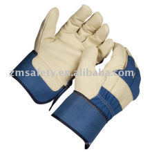 Cow grain leather work glove